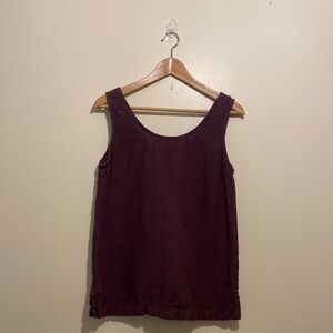 MENIQUE PURPLE LINEN TOP . Size S
